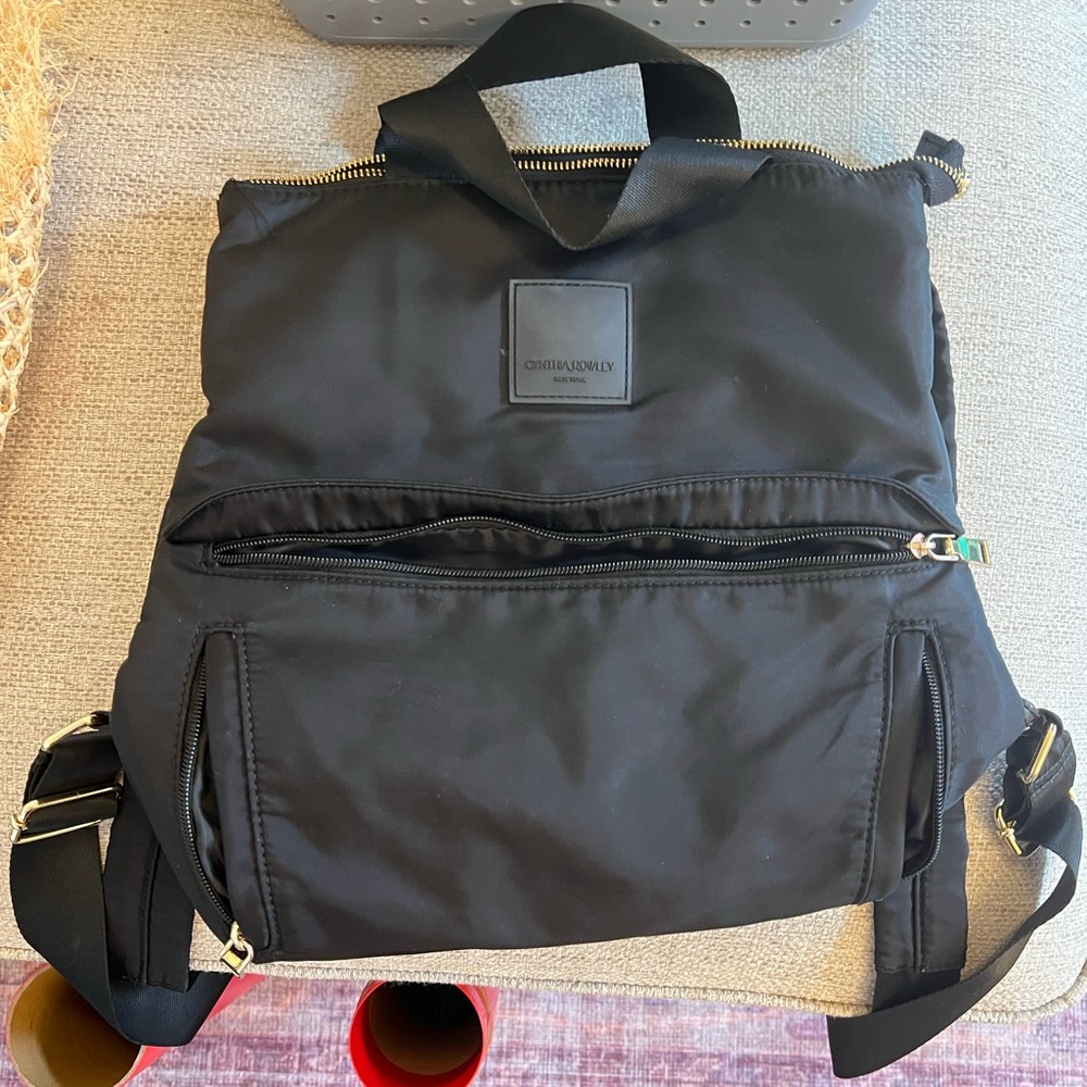 Cynthia Rowley black nylon backpack
